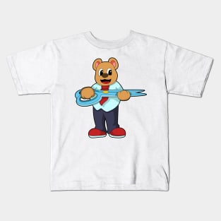 Bear as Hairdresser with Scissors Kids T-Shirt